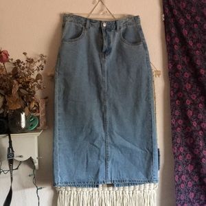 Jean midi skirt